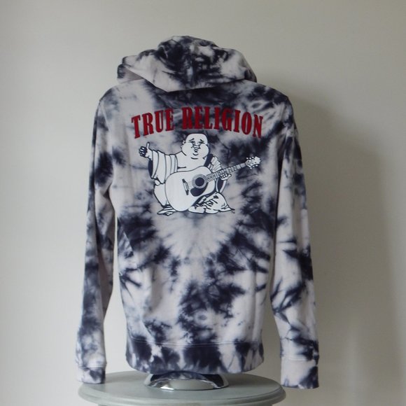 TRUE RELIGION BUDDHA TIE DYE PULLOVER HOODIE JACKET